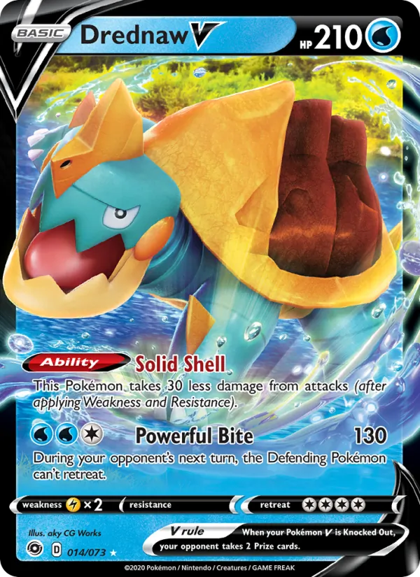 Drednaw V - Champion's Path Pokemon Card