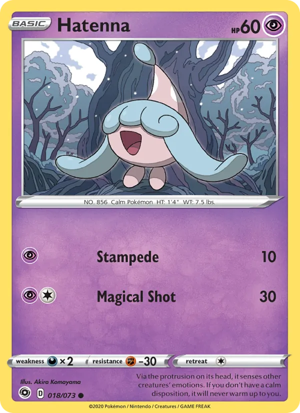 Hatenna - Champion's Path Pokemon Card