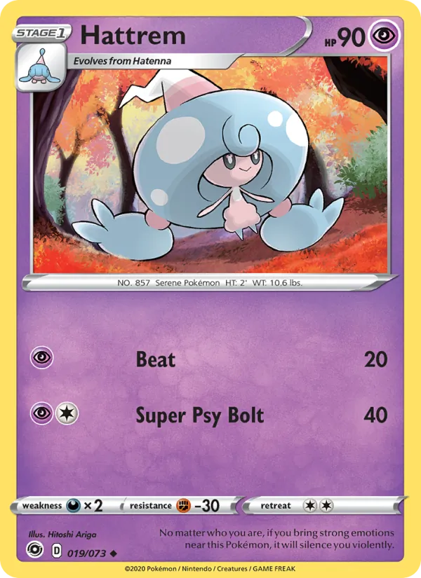Hattrem - Champion's Path Pokemon Card