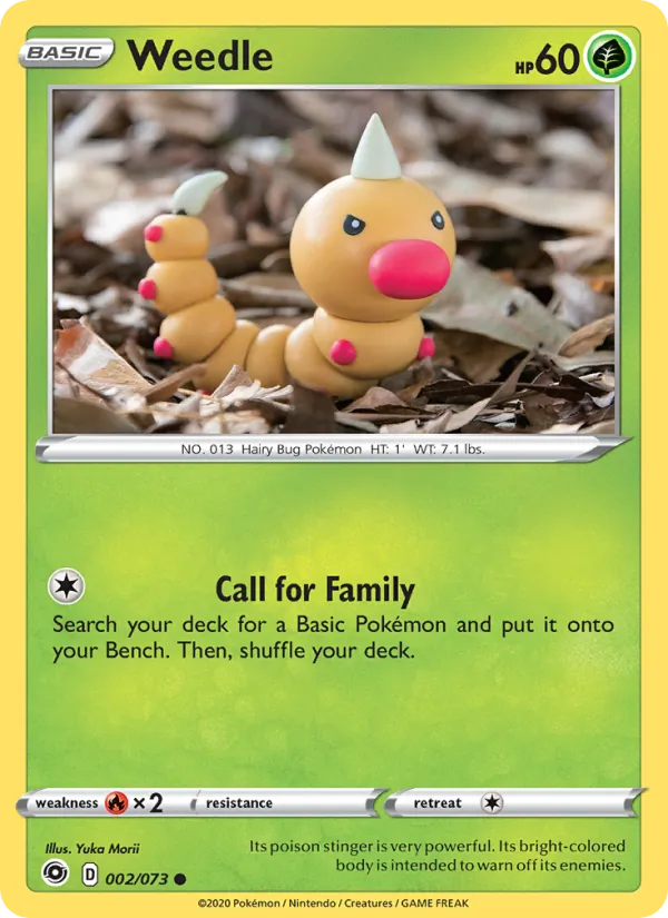 Weedle - Champion's Path Pokemon Card