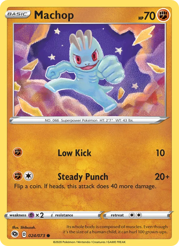 Machop - Champion's Path Pokemon Card