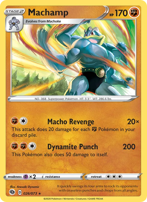 Machamp - Champion's Path Pokemon Card