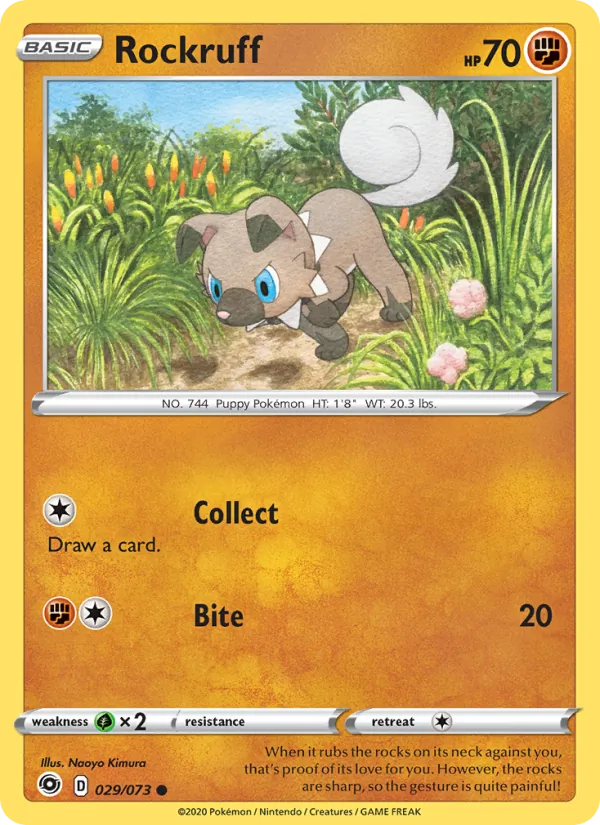 Rockruff - Champion's Path Pokemon Card