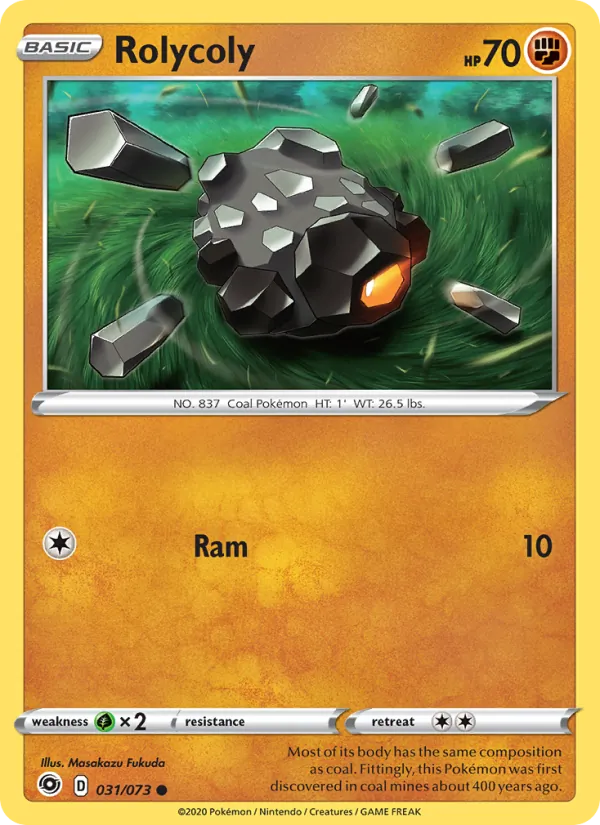 Rolycoly - Champion's Path Pokemon Card