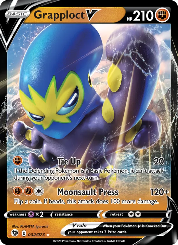 Grapploct V - Champion's Path Pokemon Card