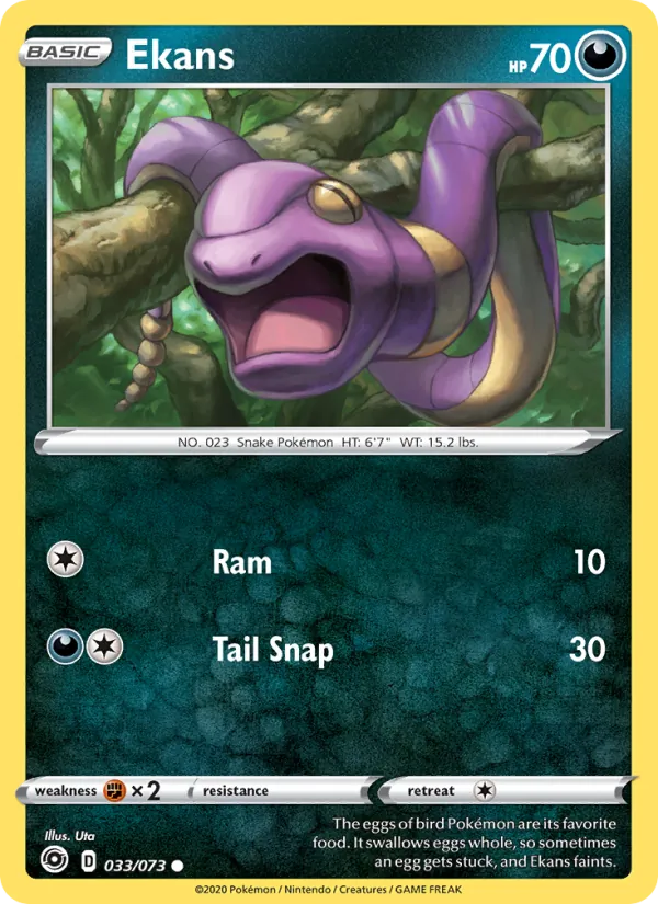 Ekans - Champion's Path Pokemon Card