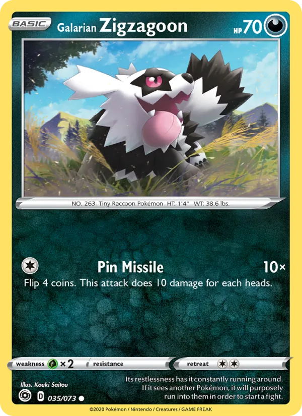 Galarian Zigzagoon - Champion's Path Pokemon Card