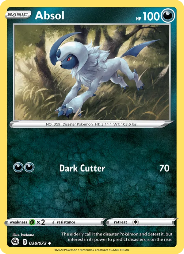 Absol - Champion's Path Pokemon Card