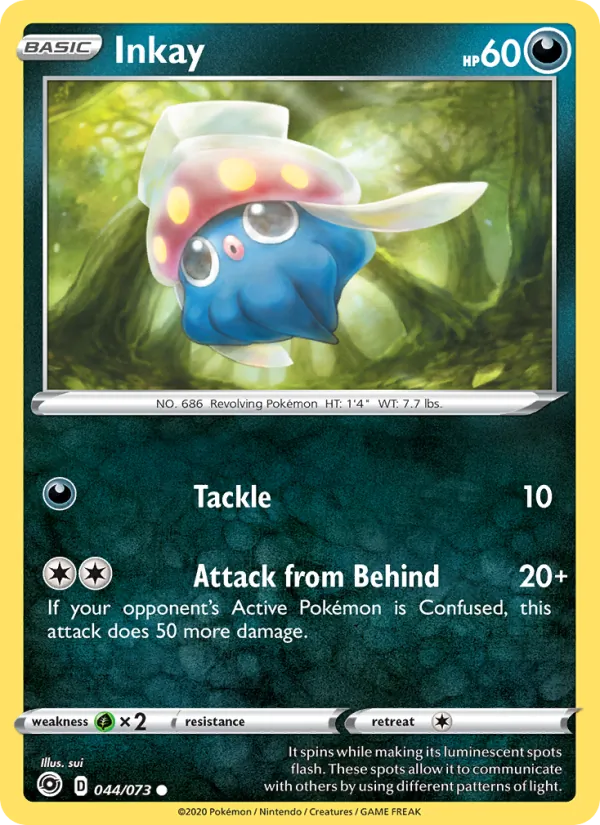 Inkay - Champion's Path Pokemon Card