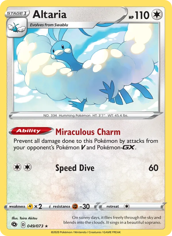 Altaria - Champion's Path Pokemon Card
