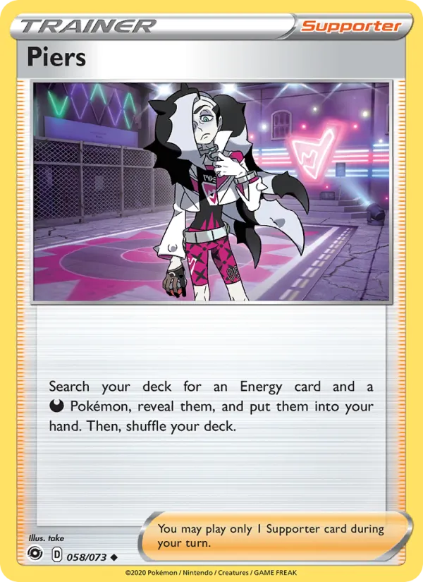 Piers - Champion's Path Pokemon Card