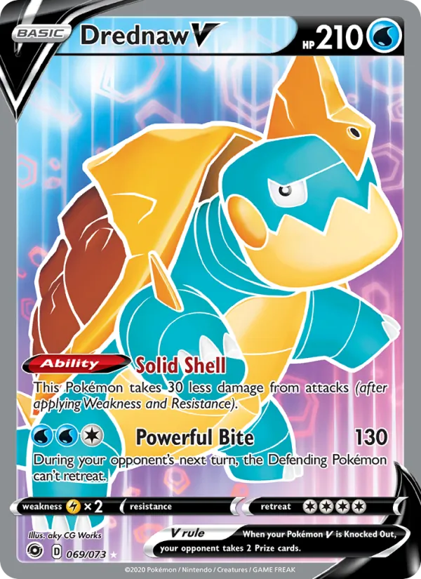 Drednaw V - Champion's Path Pokemon Card