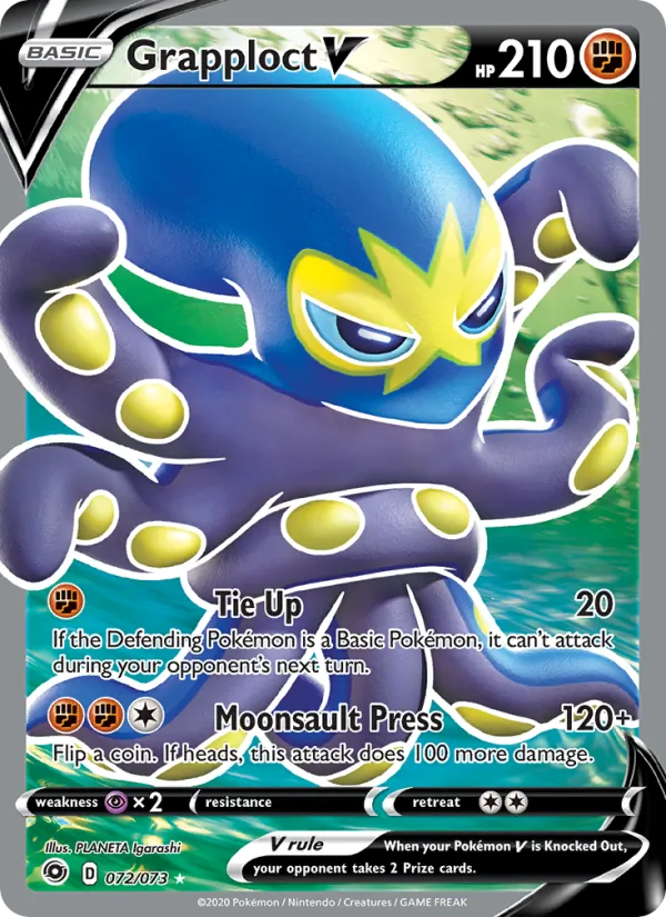 Grapploct V - Champion's Path Pokemon Card