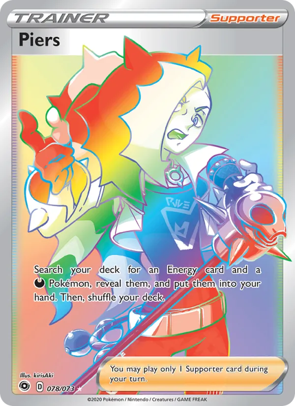 Piers - Champion's Path Pokemon Card