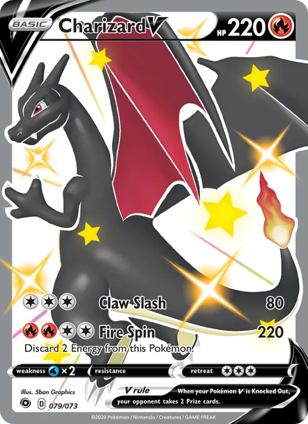 Charizard V - Champion's Path Pokemon Card
