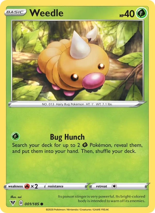 Weedle - Vivid Voltage Pokemon Card