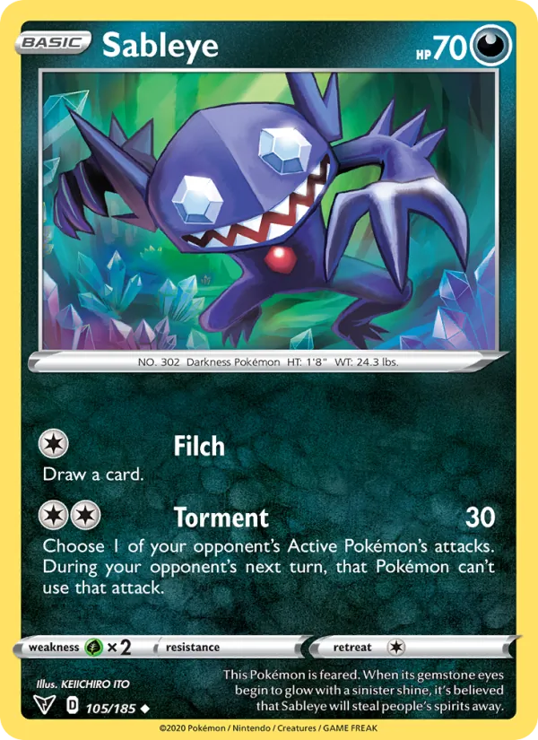 Sableye - Vivid Voltage Pokemon Card