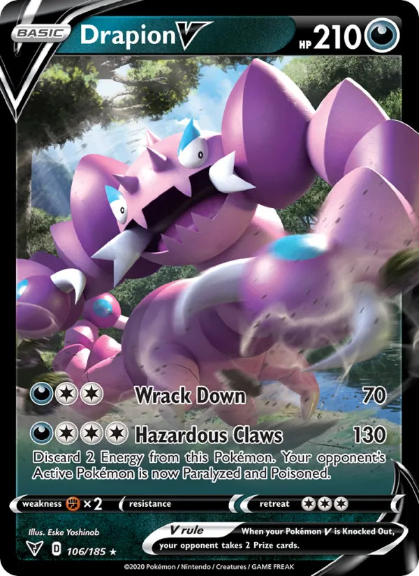 Drapion V - Vivid Voltage Pokemon Card