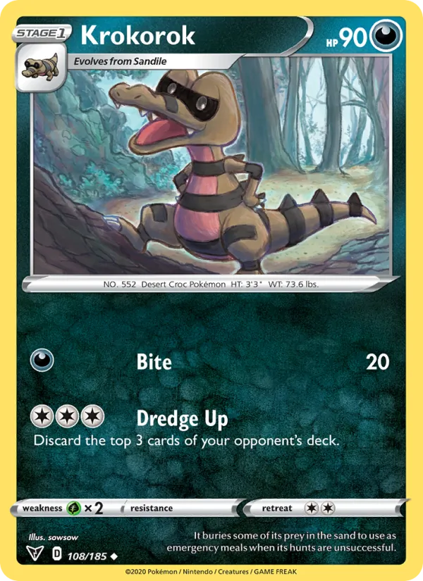 Krokorok - Vivid Voltage Pokemon Card