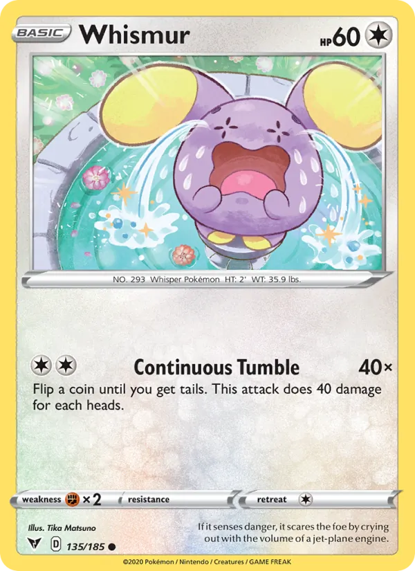 Whismur - Vivid Voltage Pokemon Card