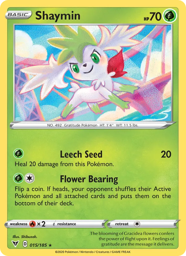 Shaymin - Vivid Voltage Pokemon Card