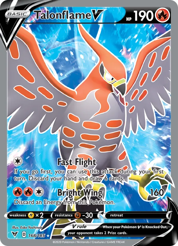 Talonflame V - Vivid Voltage Pokemon Card