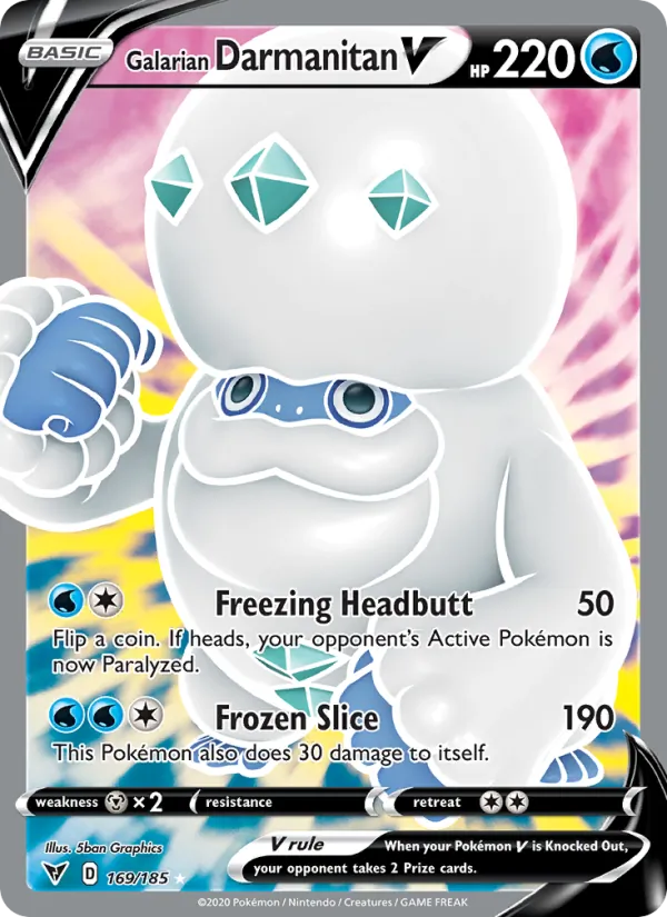 Galarian Darmanitan V - Vivid Voltage Pokemon Card