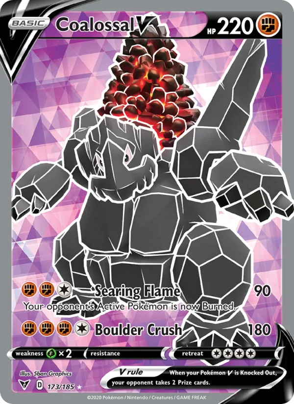 Coalossal V - Vivid Voltage Pokemon Card