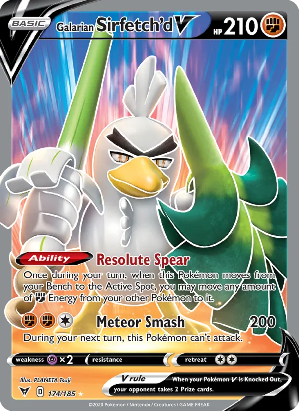 Galarian Sirfetch'd V - Vivid Voltage Pokemon Card