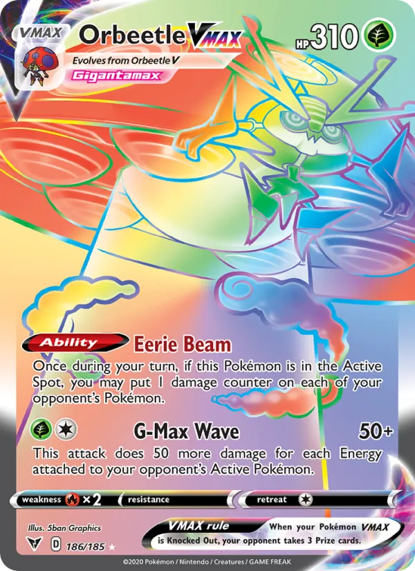Orbeetle VMAX - Vivid Voltage Pokemon Card