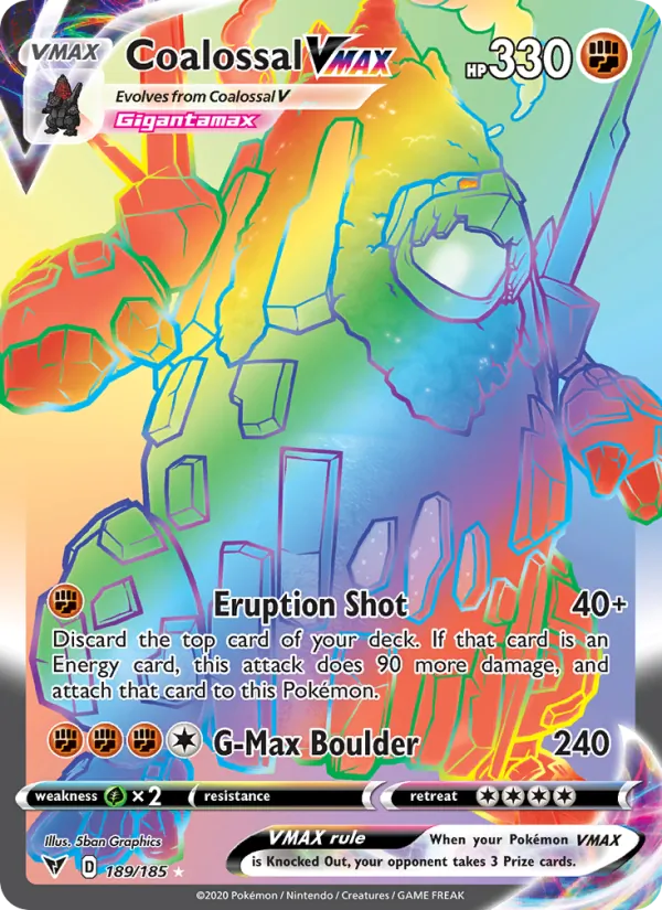 Coalossal VMAX - Vivid Voltage Pokemon Card