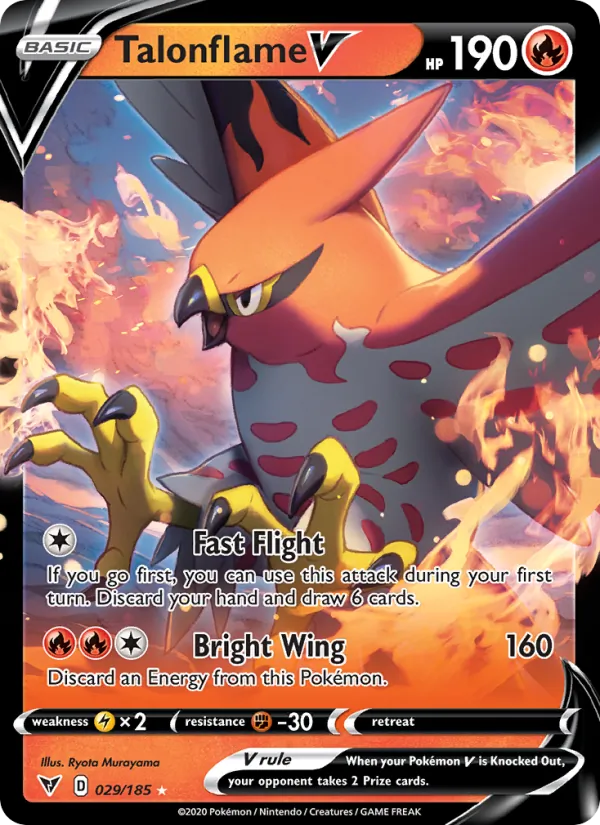 Talonflame V - Vivid Voltage Pokemon Card