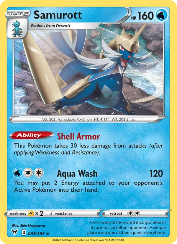 Samurott - Vivid Voltage Pokemon Card