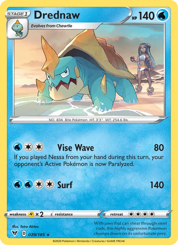 Drednaw - Vivid Voltage Pokemon Card