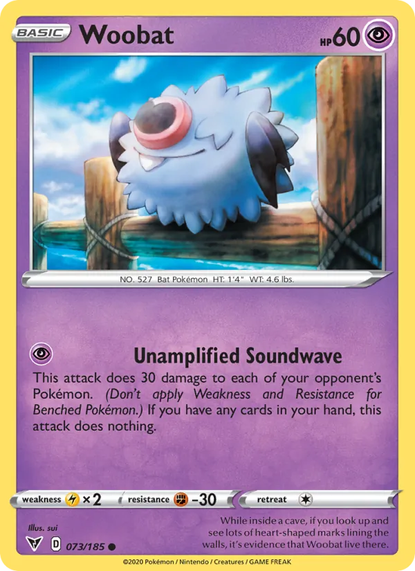 Woobat - Vivid Voltage Pokemon Card