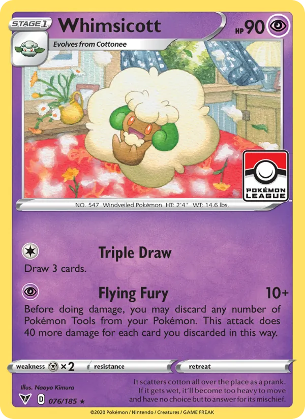 Whimsicott - Vivid Voltage Pokemon Card