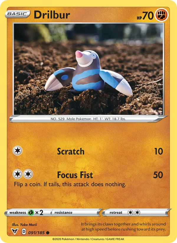 Drilbur - Vivid Voltage Pokemon Card