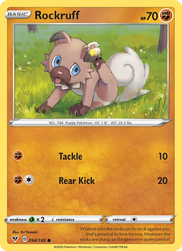 Rockruff - Vivid Voltage Pokemon Card