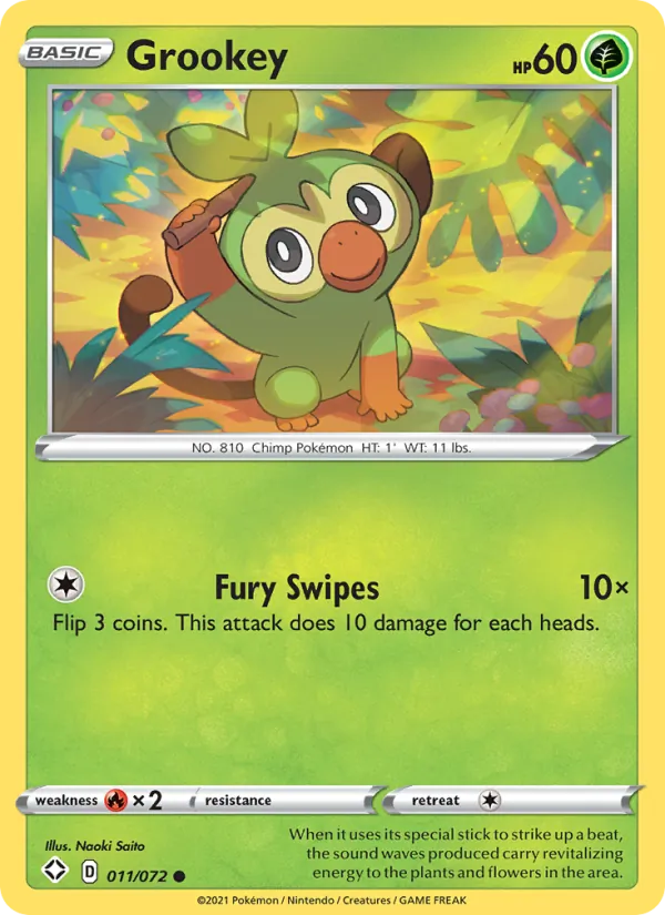 Grookey - Shining Fates Pokemon Card