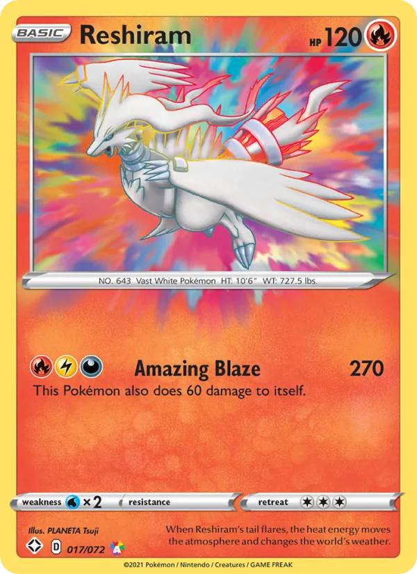 Reshiram - Shining Fates Pokemon Card