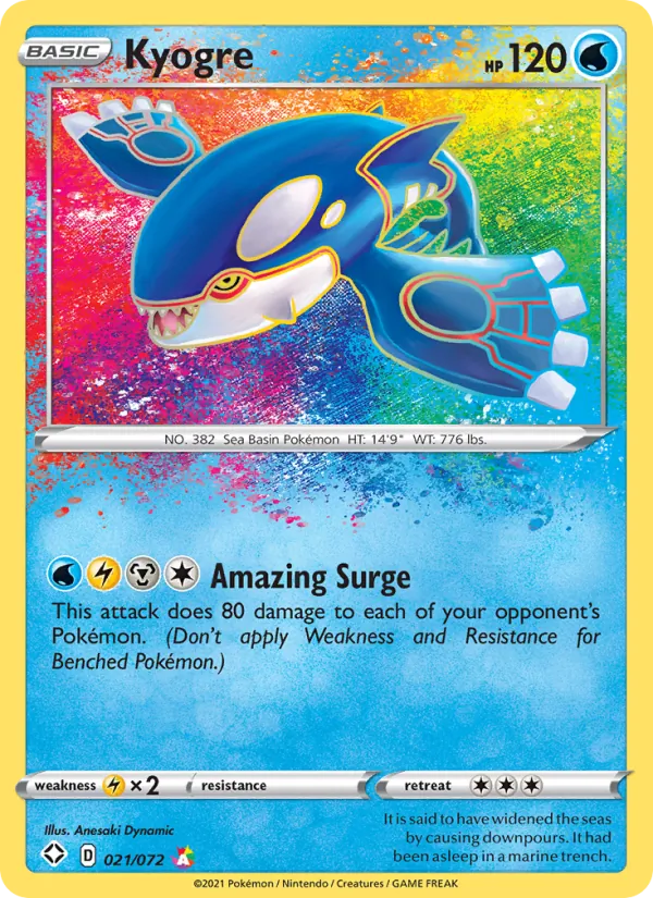 Kyogre - Shining Fates Pokemon Card