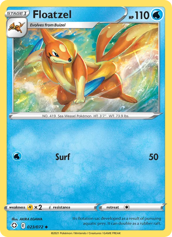 Floatzel - Shining Fates Pokemon Card