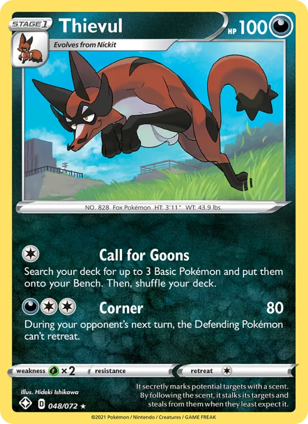 Thievul - Shining Fates Pokemon Card