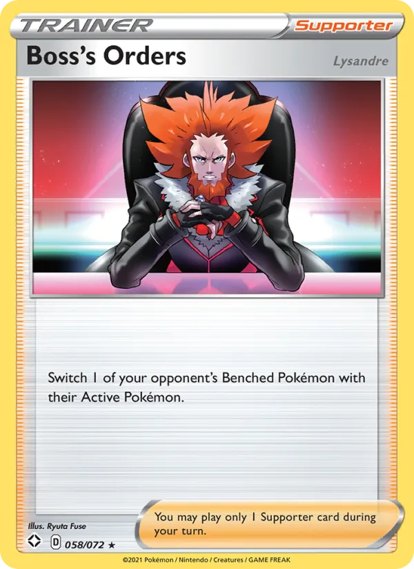 Boss's Orders (Lysandre) - Shining Fates Pokemon Card