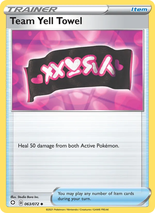 Team Yell Towel - Shining Fates Pokemon Card