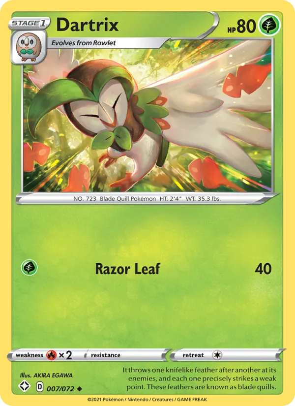 Dartrix - Shining Fates Pokemon Card