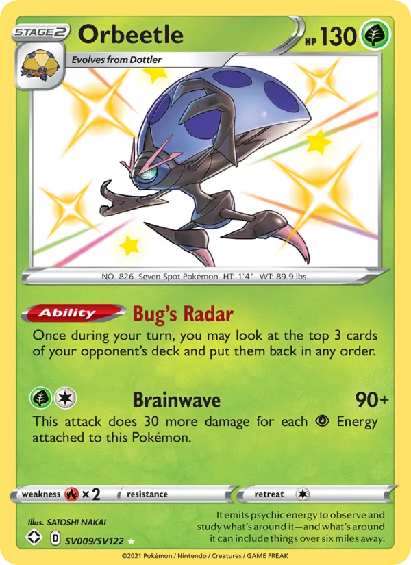 Orbeetle - Shining Fates Pokemon Card