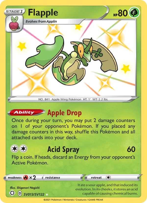 Flapple - Shining Fates Pokemon Card