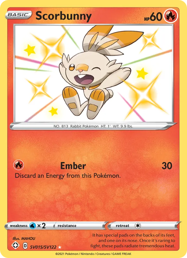 Scorbunny - Shining Fates Pokemon Card