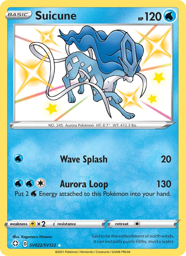 Suicune - Shining Fates Pokemon Card